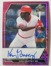 2026 Leaf Metal Ken Griffey Sr. Auto Kaleidoscope Cincinnati Reds #4/4 On Card