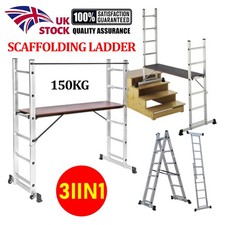 Scaffolding Multipurpose Aluminum Working leaning scaffolding ladder step ladder