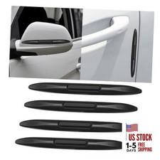 4PCS Car Door Edge Guards Car Side Door Protector, Rearview Anti Black