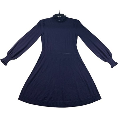 CeCe Sweater  Dress Womens Size Medium Navy Blue Long Sleeve New
