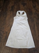 IVIVVA White Tank Halter Tennis Dress Girls Size 7 Athleisure Lululemon EUC