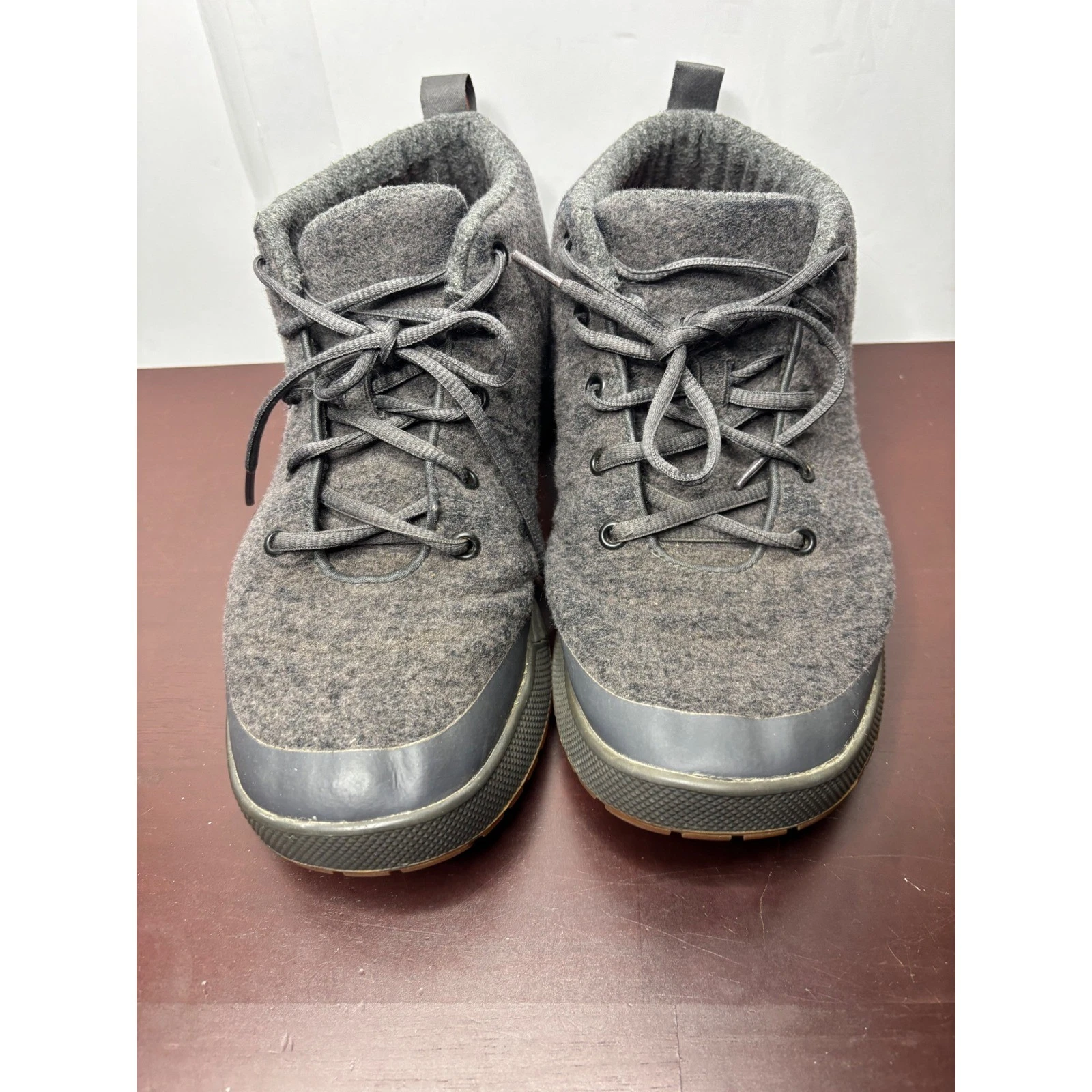 Grundens Deck Boss Ankle Boots Mens 10 Gray Wool Felt Chukka 210135 60027025