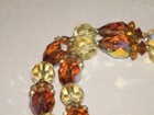 Vintage VENDOME FACETED ART GLASS BEADED NECKLACE 22"-Iridescent Brown Tones-Fab — photo 7
