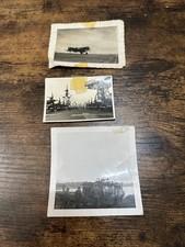 Vintage WWII Military Snapshot Photo Lot Navy Aircraft Carrier Plane Tank