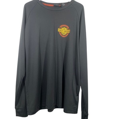 Harley-Davidson H-D Performance Long Sleeve Shirt Mens 2XL Black Eagle Graphic