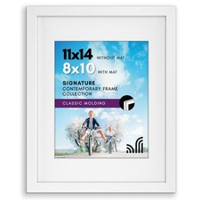 Americanflat 11x14 Picture Frame with Shatter-Resistant Glass - Use as 8x10 Fram