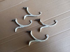 Vintage Cast Iron Coat Hanging Hooks - Lot of 4