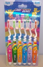 Care Bears 6 Toothbrush set easy grip handle oral hygiene kids toddlers