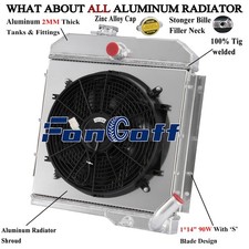 3 Rows Radiator Shroudfan For 1965-1971 1966 1968 Jeep Cj5 Buick 3.7l V6 Engine