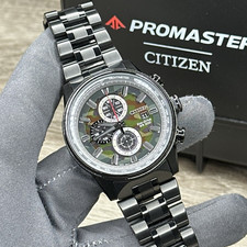 NUOVO✅TACHIMETRO✅ Orologio Uomo Acciaio Citizen Nighthawk Quadrante Verde Mimetico CA0805-53X