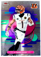 2025 Topps Finest JA'MARR CHASE #162 Uncommon Base - Cincinnati Bengals