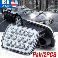 2x LED 7X6 Inch LED Headlights Replacement For Chevy Corvette C4 1984-1996 A++
