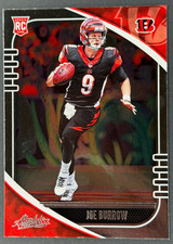 2020 Panini Absolute Joe Burrow Rookie Card #158 Cincinnati Bengals RC. rookie card picture