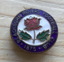 GENUINE OLD 1970s BLACKBURN ROVERS ROUND BADGE Maker W Reeves & Co