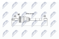 Antriebswelle Nty NPW-CH-021 FüR Cherokee Jeep Xj Zj Wrangler Tj Zg 1 2 4X4 Tdi