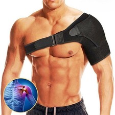 SHOULDER BRACE ROTATOR CUFF PAIN RELIEF SUPPORT ADJUSTABLE BELT SLEEVE SPRAINS