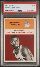 1961-62 Fleer Oscar Robertson Rookie Card #36 Base Cincinnati Royals PSA 1. rookie card picture