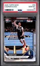 Graded 2025 Topps Now Cooper Flagg #60 Rookie RC Basketball Card PSA 10 Gem Mint