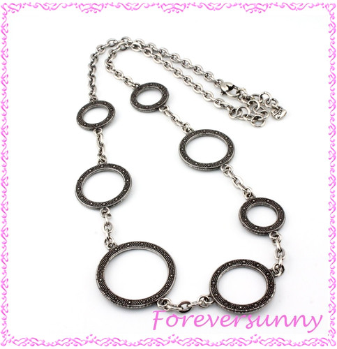 Brighton Townsend Loop Silver Retired Pendant Necklace