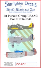Starfighter Decals 1/72 1st PURSUIT GROUP USAAC Part 2 1934-1940