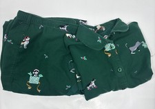 ANN TAYLOR LOFT HOLIDAY KITTEN PAJAMAS SET Green Color Sz L