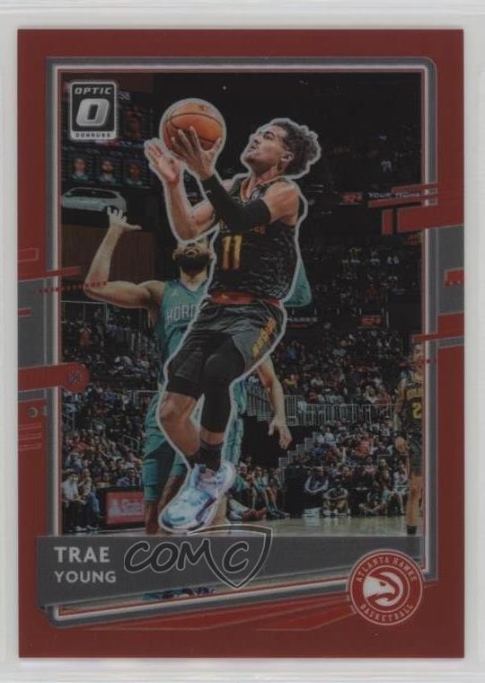 2020-21 Panini Donruss Optic Red Prizm 56/99 Trae Young #2 o7m