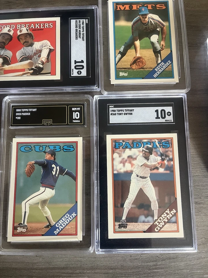 Topps 1988 - Juegos completos Tiffany y base. Con tarjetas graduadas, SGC 10’s COMO NUEVO Psa Foto 4 de 4