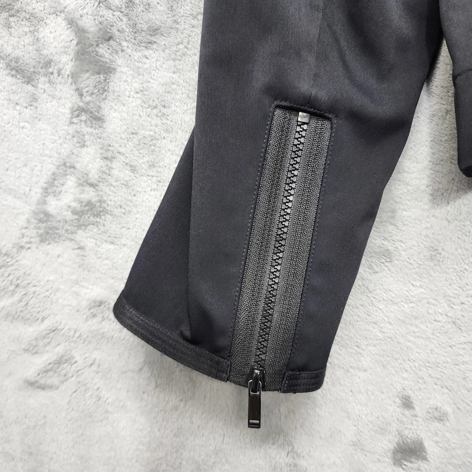 Carlisle Jacket Womens 18 Black Moto Full Zip Satin Ribbon Detail Puffy Shoulder - Image 3 of 4