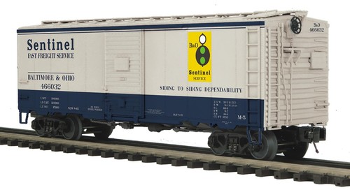 MTH 20-99391 BALTIMORE & OHIO 40' AAR VAGÓN DE CARGA CALIBRE 3 RIELES RD #466350 | Zustand: New
