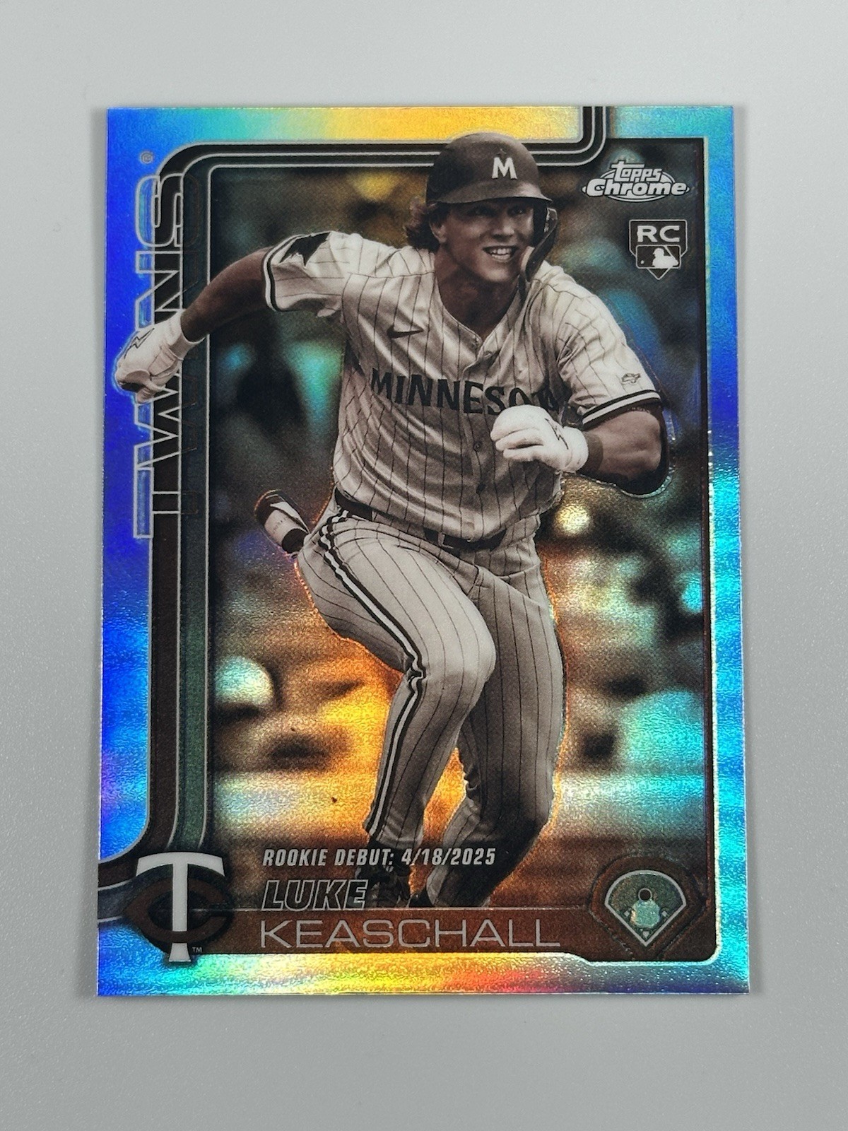 2025 Topps Chrome Update Luke Keaschall Rookie Debut Sepia Refractor #USC134 RC
