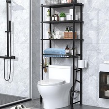 4-Tier Over-The-Toilet Storage Rack, Bathroom Organizer Shelf