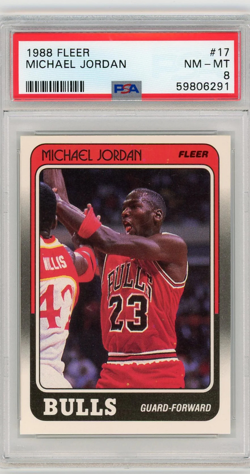 1988 Fleer Michael Jordan #17 PSA 8