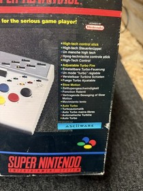 AsciiWare Ascii Super Advantage Joystick Controller Super Nintendo SNES with box