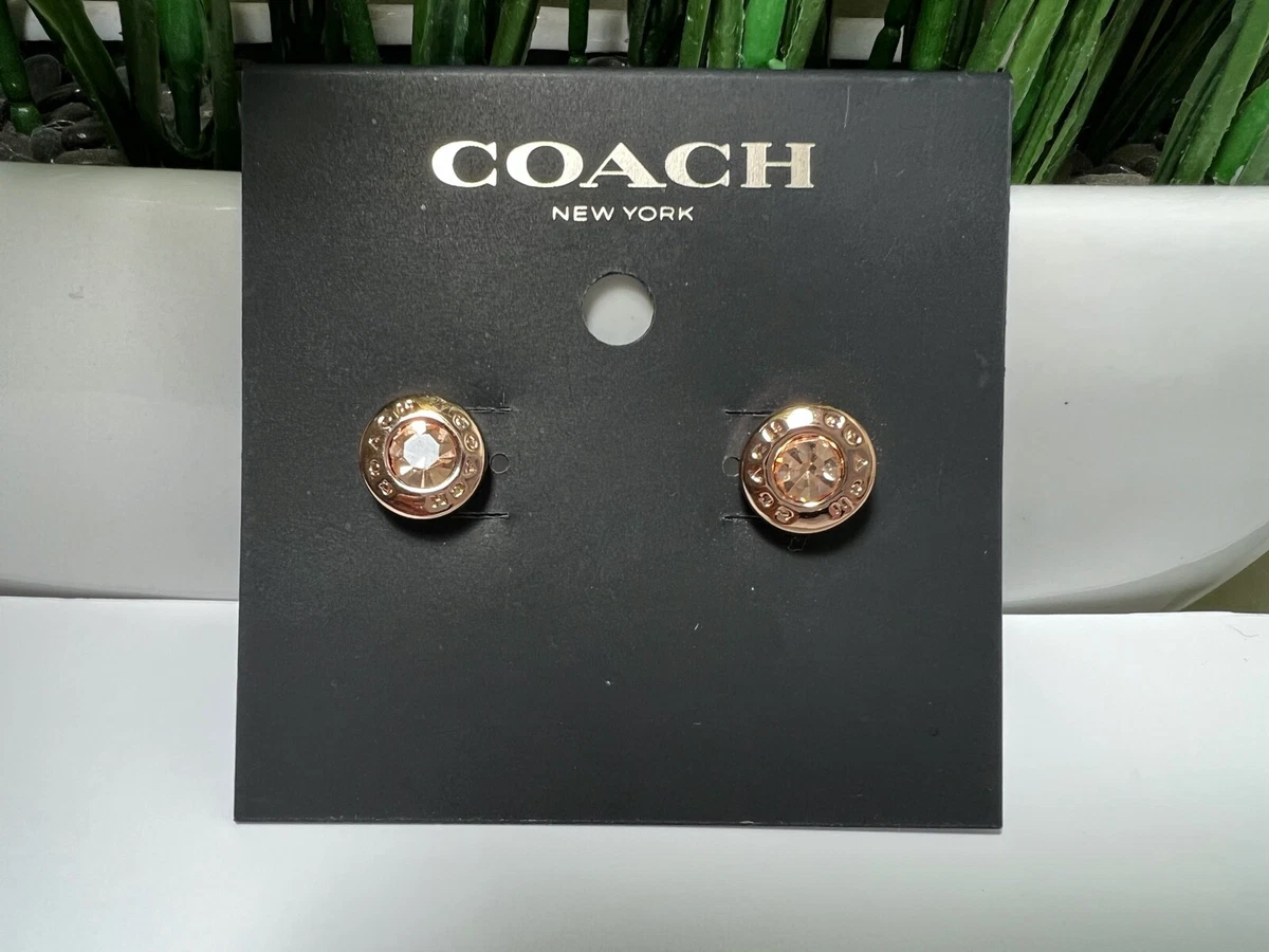 Coach hotsell logo earrings