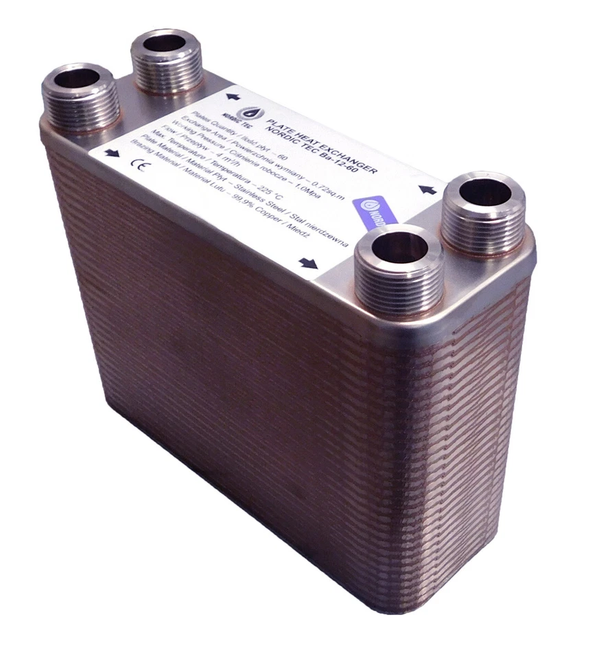 SCAMBIATORE di calore a piastre NORDIC TEC Inox 25-100kW Ba-12-12/20/40/50/60