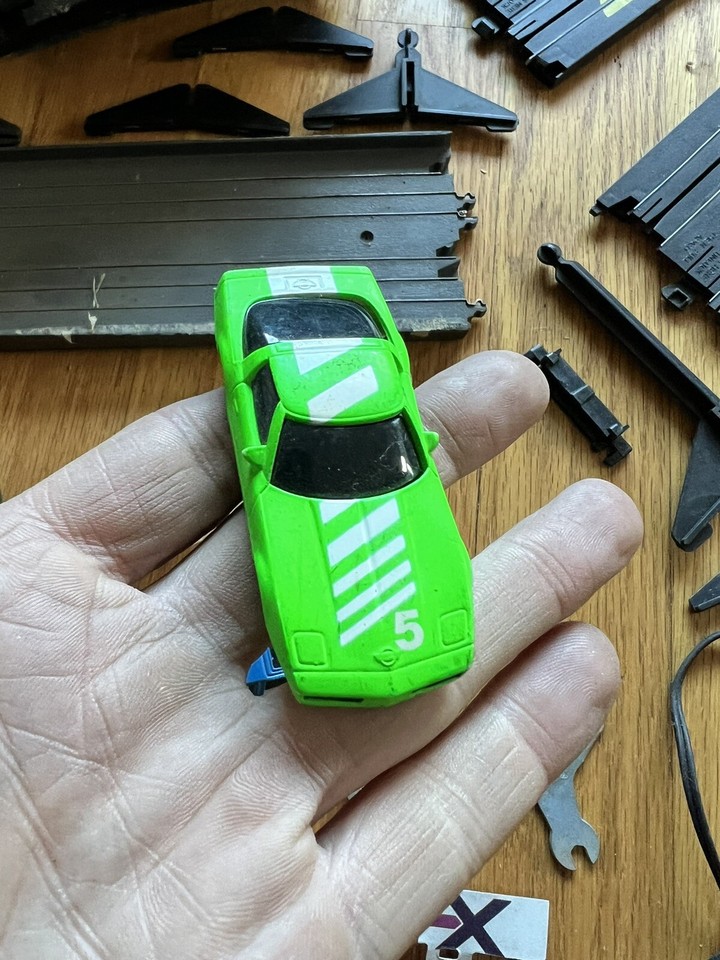 TYCO Afx Ideal Slot Car Race Track Large Lot Pieces Cars Controller