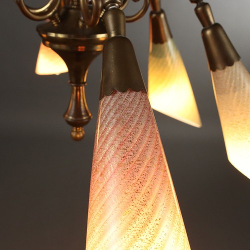 Lampada a Sospensione Vintage Vetro Italia Anni 50 - Foto 4 di 10