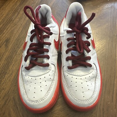 Nike Force Custom Low Two Tone Chicago Red White Shoes Men Women Kids Size 11c