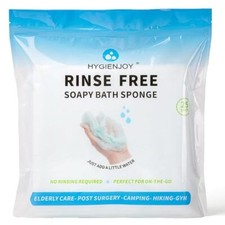 HYGIENJOY-21 LargerNo Rinse Bathing Wipes for Adults-Rinse Free Bath Sponges...