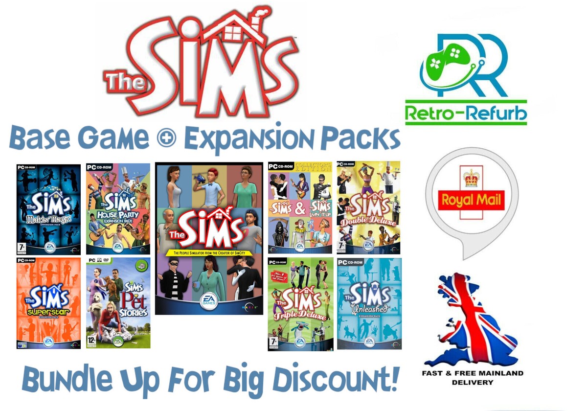 The Sims / Expansion Pack - PC CD ROM - Base Game + Add-On