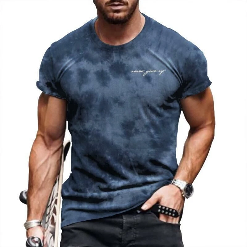 Camiseta Hombres Moda Gráfico Manga Corta Fitness Casual Antiguo Camiseta Suave