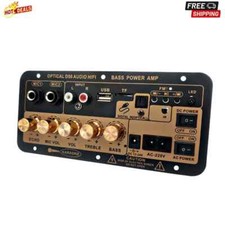 Bluetooth 5.0 Amplifier Board With Optical Audio AMP USB FM Radio TF Player