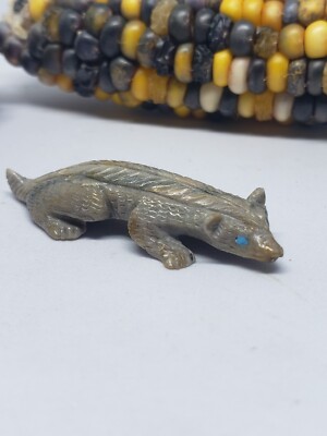 Badger Zuni Fetish Carving By Lance Cheama