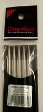ChiaoGoo premium stainless steel double point knit needle set NEW 8 inch US 10.5