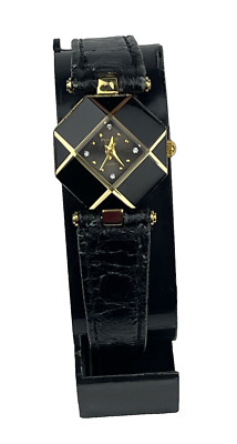 Penatech Vintage VIP Watch Octogan Gold Tone Black Dial Bezel And Band New Batt