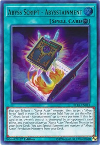 Abyss Script - Abysstainment - BLLR-EN013 - Ultra Rare - 1st Edition x3 - Near M