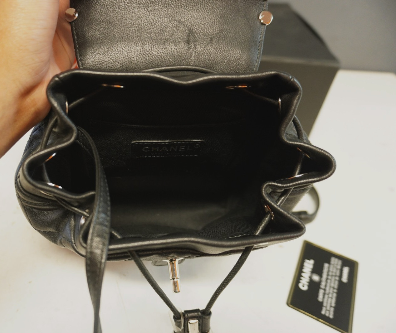 CHANEL Quilt Pattern Mini Backpack - image 4