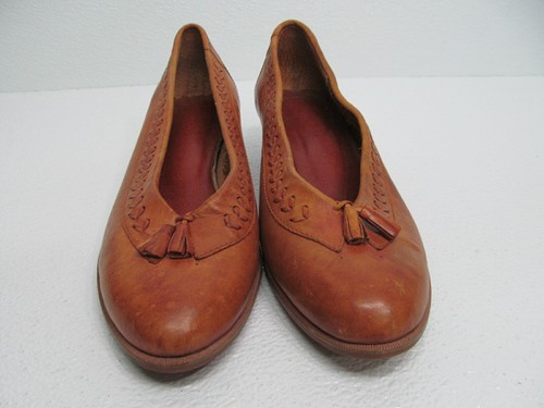 tan leather slip ons