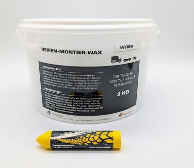Reifen Montage Paste 3 kg weiß + Fettkreide | Reifenmontagepaste Montagewax