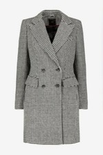 New Next Puppytooth Black & White Checked Women's Coat, Size 14